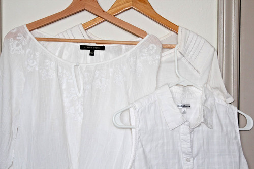Lot white cotton - of,