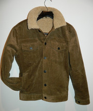 Brown cord sherpa trucker - brown,