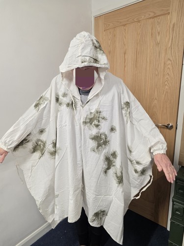 Vintage white poncho alpine - white,