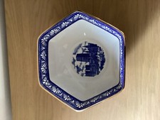 Ringtons Wade Ceramic Maling Bowl Blue and White - Castle And Cathedrals Design 