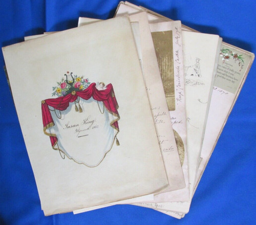Victorian scrap album pages - victorian,