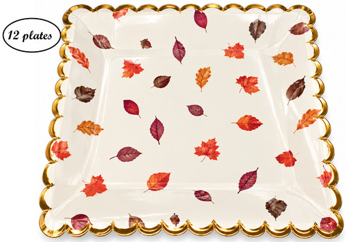 Thanksgiving paper plates x12 - thanksgiving,