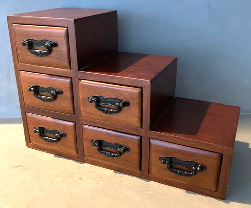 Japanese vintage step tansu - japanese,