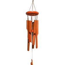 Bamboo Wind Chime Outdoor Decor Handmade Natural Bamboo Tubes for Garden Porch