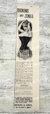 Dickins and Jones Specialite Corset Types London 1899 small antique print advert