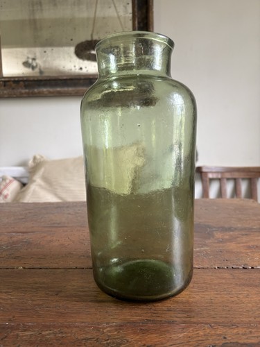 Antique french green glass - antique,