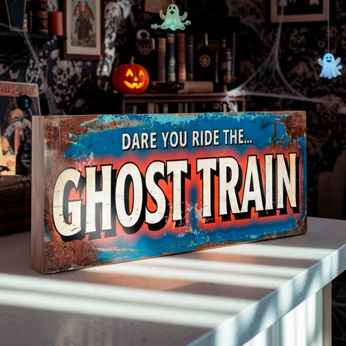 Ghost train sign vintage - train,