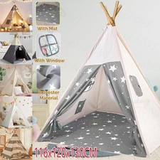 Large canvas kids teepee star - large,