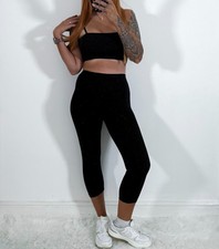 Ladies Black Stretch Cotton