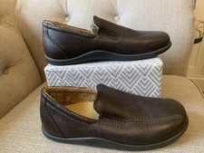 Hotter Men's Leather Relax Slippers Size 11 Brown NEW