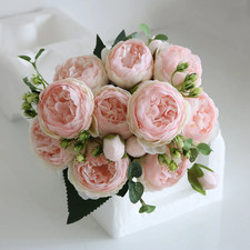 1PC 30CM Rose Pink Silk Peony