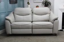 G PLAN JACKSON ELECTRIC 3 SEATER SOFA IN CAMBRIDGE CLOUD LEATHER