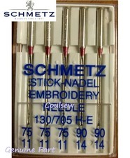 EMBROIDERY SEWING MACHINE NEEDLES FITS BERNINA Size 75 & 90 MIXED PACK for 5