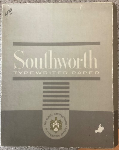 Southworth typewriter paper - typewriter,