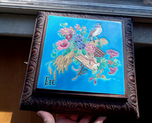 Antique 1880 french longwy - 1880,