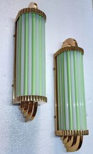 Pair Vintage Art Deco Brass