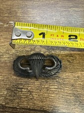 Original Vintage WWII Airborne Jump Wings Sterling Silver Pin