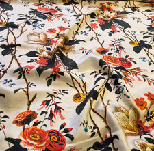 Pure Silk Twill Fabric Floral