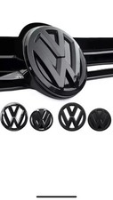 2PCS mk6 Polo Front And Rear Glossy Black Badges 2017 -2020