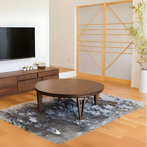 Japanese heated round kotatsu - heated,