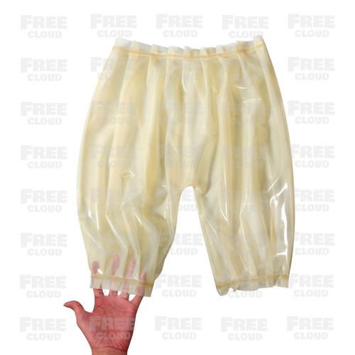 Clear latex shorts ruffle - clear,
