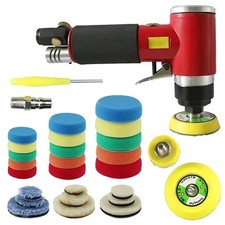 1"2"3" Mini Dual Action Air Sander Kit Random Orbital Polisher Buffer for Car