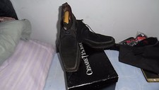 CESARE PACIOTTI MADE IN ITALY Men's Black Suede Leather Shoes, Uk 6, EU 40