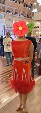 Red Latin Competition Dress Size 6-8