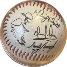 Atlanta Braves Printed Signed Baseball 1995/96 World Series Winners in Hard Case