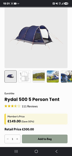 Eurohike rydal 500 person - 500,
