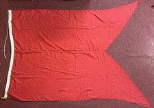 Vintage Maritime Signal Flag B, Red, Dangerous Goods, Cotton, Large