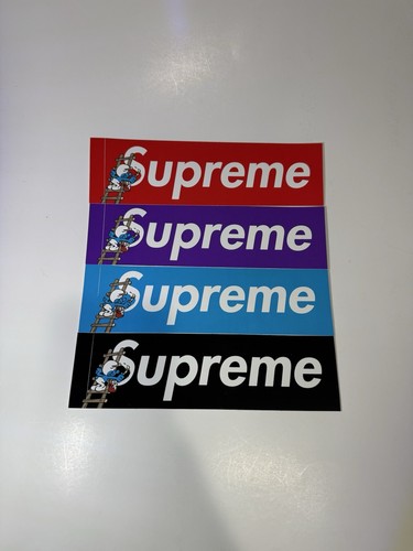 Supreme smurf box - logo, sticker
