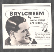 BRYLCREEM  some chaps are lucky !  :   WWII Original Vintage 1945 Advert