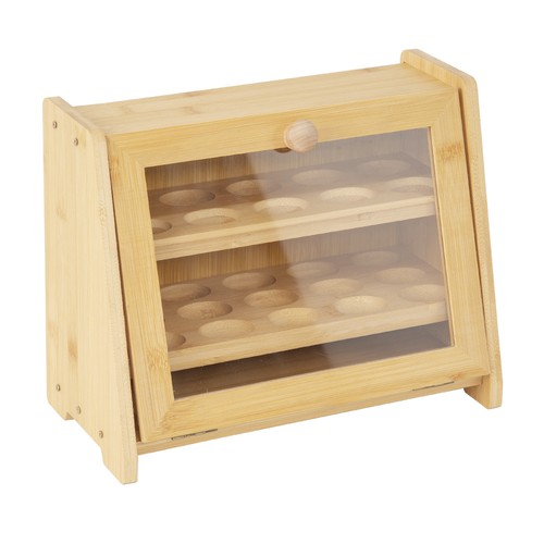 Tier bamboo egg holder - 2-tier,
