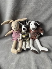 Moulin Roty Grande Famille Medium Sylvain Rabbit Medium & Small Julius Dog Plush
