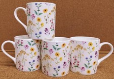 Meadow Flowers Mugs Set 6 Bone