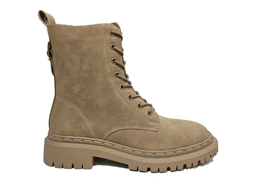 Womens beige military boots - womens,