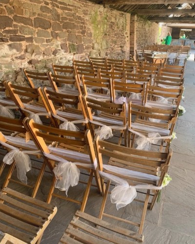 Approx white cream chair - 80,