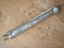 Triumph BSA 250 500 650 ? CHROME conical hub front fork slider NO MUDGUARD MOUNT