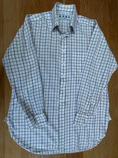 Ede & Ravenscroft fine cotton Country vet's check shirt. Size: 16.5