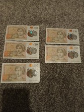 5 X GB bank of England £10