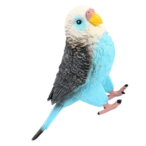 Blue plastic parrot model - parrot,