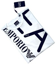 Emporio Armani EA7 Large Logo Men's Cotton Short Sleeve crew neck T-Shirt_White