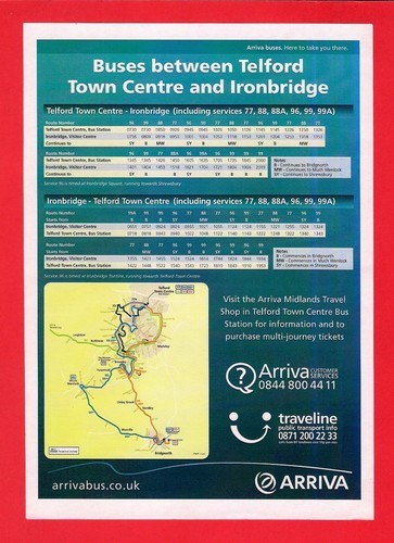 Timetable leaflet arriva - timetable,