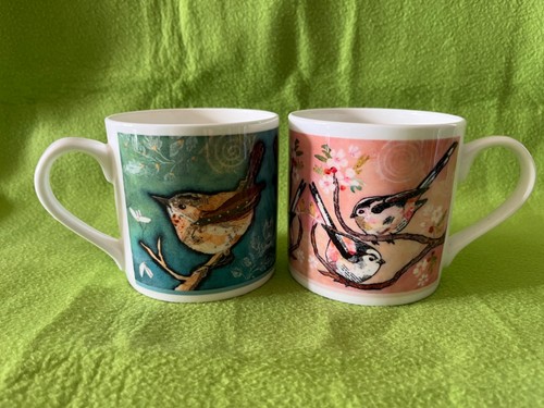 Pair bird mugs long - pair,