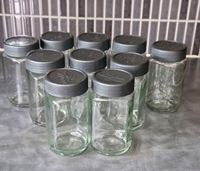 10 Empty Clear Glass  Bisto Gravy Jars  -  refill / Storage / organise / crafts