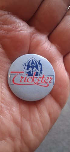 Vintage trickster band button - vintage,