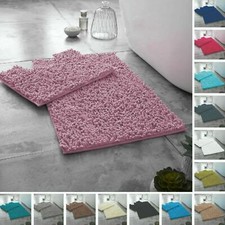 Extra Large Bath Mat Sets 2 Pcs Non Slip Loop Pedestal Mat Toilet Bathroom Rugs