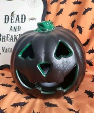 Halloween Large Light Up Pumpkin With Light & Sounds Black Green Tk Maxx