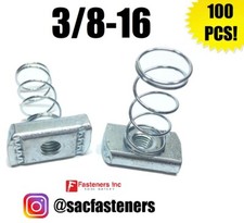 (Qty 100) 3/8-16 Spring Nuts